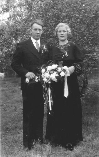 Trouwfoto van Adriaan en en Riek - Wedding picture of Adriaan and Riek